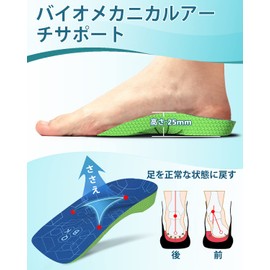 Arch Support, Insole, QBK Insole, Arch Support, For Men and Women, For Standing Work or Daily Life, M