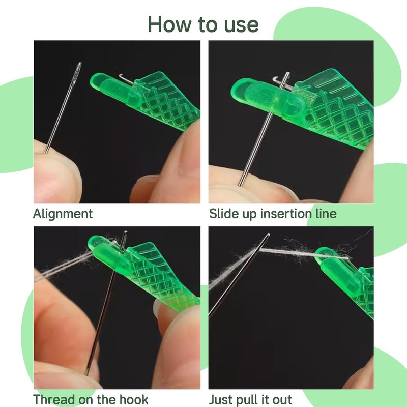 Pack of 100 Small Fish Needle Threader, Sewing Machine Thread