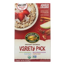 Nature's Path Organic Hot Oatmeal Variety Pack 14 oz Bottles Case of 6 Baby Cereal Refined Instant Granola Packaged Bulk