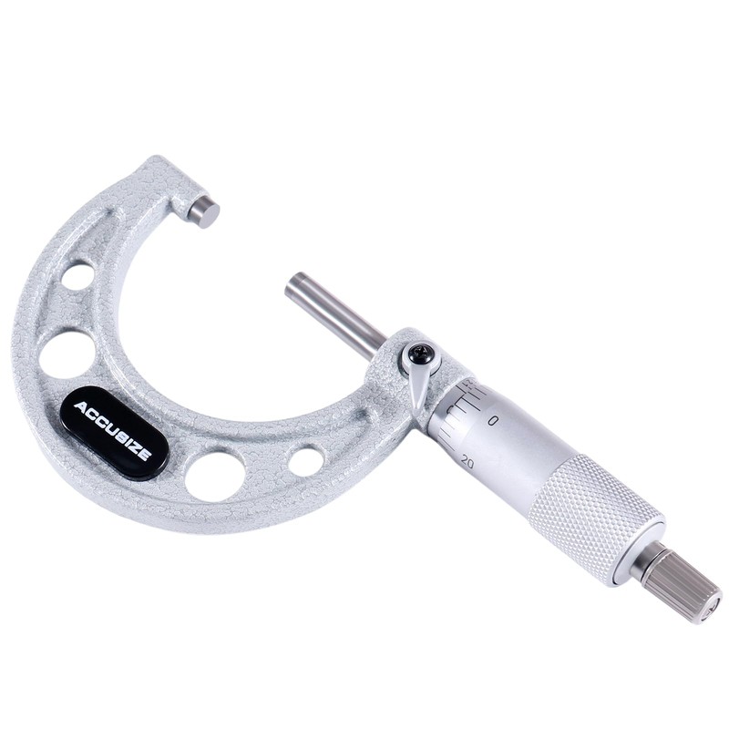 Accusize Industrial Tools 1-2 inch by 0.0001'' Ultra-Precision Outside Micrometer,
