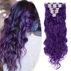 S-noilite Fashion 8 Piece Clip in Hair Extensions Long Full