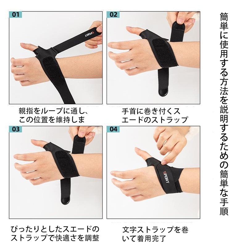 Clcyricher Wrist Support, Tendon Sheath Support, 2-Piece Set, Thumb Base,
