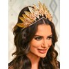 JAKAWIN Greek Goddess Headband Gold Leaf Wedding Crown Costume Hair