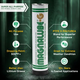 Magnalube-G General All Purpose Grease - Waterproof, Corrosion Resistant PTFE Lubricant. 0.75oz Multi-Purpose Tube for Bearings, Joints, and Axles to O-Rings and Sewing Machines