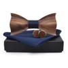Pre-Tied Wood Bow Ties Set for Men Big Boys with