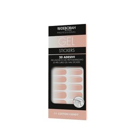 Deborah Milano - Smalto Gel Adesivo per Unghie, Stickers in smalto Gel da polimerizzare in Lampada UV Led, Long Lasting, 20 Adesivi, Colore 11 Cotton candy