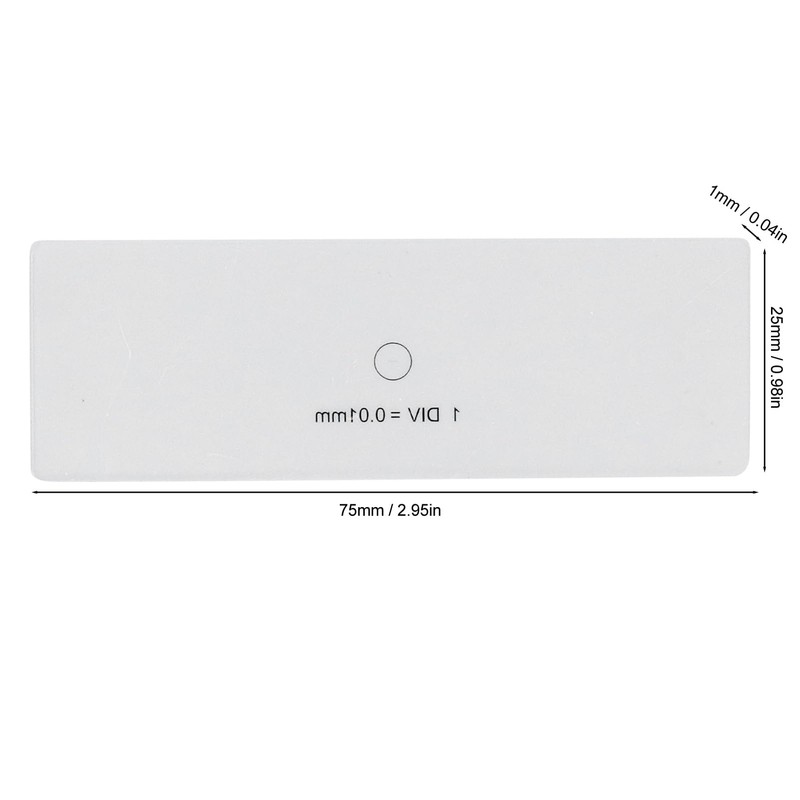 0.01mm Stage Micrometer Microscope Camera Calibration Slide Optical Glass Reticle