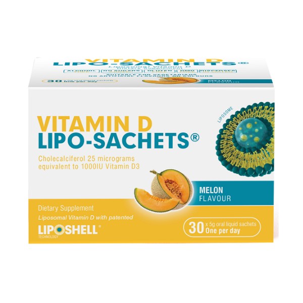 Lipo-Sachets Vitamin D Melon 30 Pack - Expiry 06/24