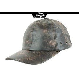 Black Jungle Grafton Leather Cap Biker Cap Leisure Cap Baseball Cap, tan