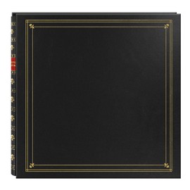 Pioneer Photo Albums Large Page 4x6 Memo Pkt Photo Album, Black