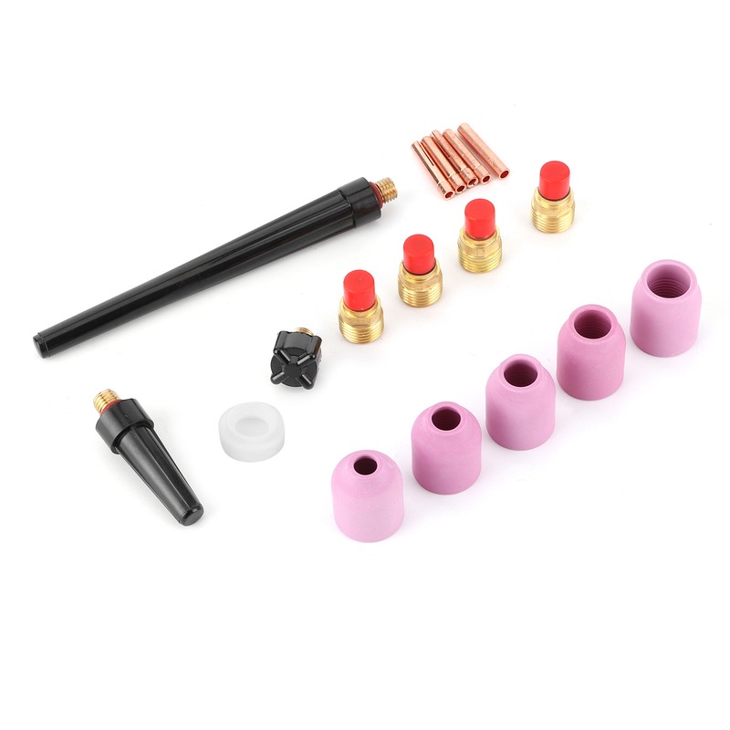 18pcs/set Ceramic Nozzle Collet Gas Lens Kit TIG Welding Gun