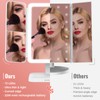 EASEHOLD Vanity Mirror with Lights, 2X 3X Magnification, Trifold, Rechargable,