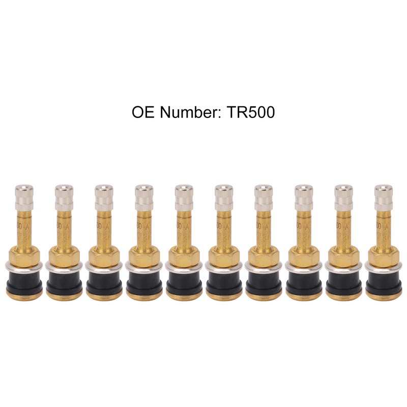 10 Pcs Valve Stems TR500 Straight Brass Heavy Duty Clamp