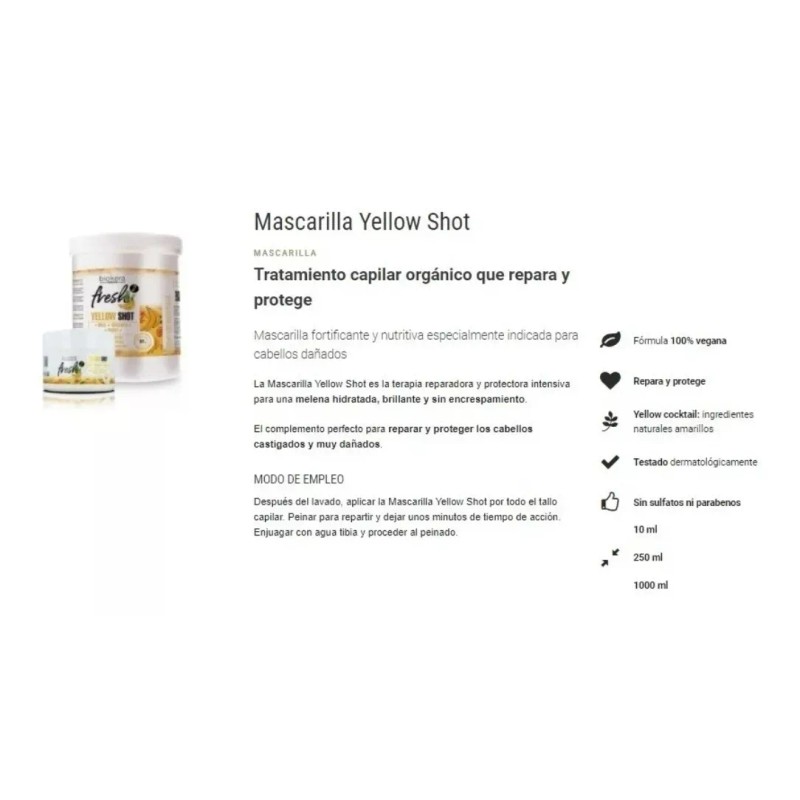 Salerm Mascarilla Yellow Shot Biokera Salerm 1kg