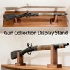 JUTSTJUKO Wood Gun Display Stands, V-shaped Top Rustic Wood Display