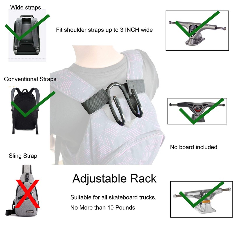 YYST Backpack Attachment Carrier Hanger Rack Hook Holder for Carrying