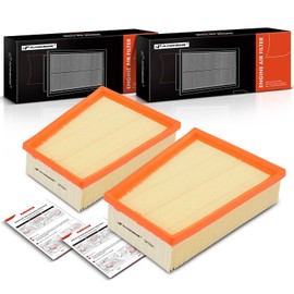 A-Premium 2-PC Engine Air Filter Compatible with Nissan Sentra 2007 2008 2009 2010 2011 2012, L4 2.0L, Flexible Panel, Replace# 8200261781