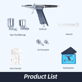 Gravity Feed - Kit de disparador de aerógrafo para tatuajes, maquillaje, arte de uñas, modelo de pintura (SP166TH Kit de aerógrafo de 0,3 mm de aguja)