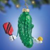 Kurt S. Adler Glass Pickleball Pickle Ornament 3 Inch