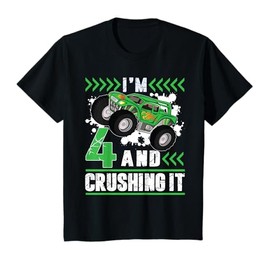 I'm 4 And Crushing It Kid 4 Years Of Being Awesome Birthday T-Shirt