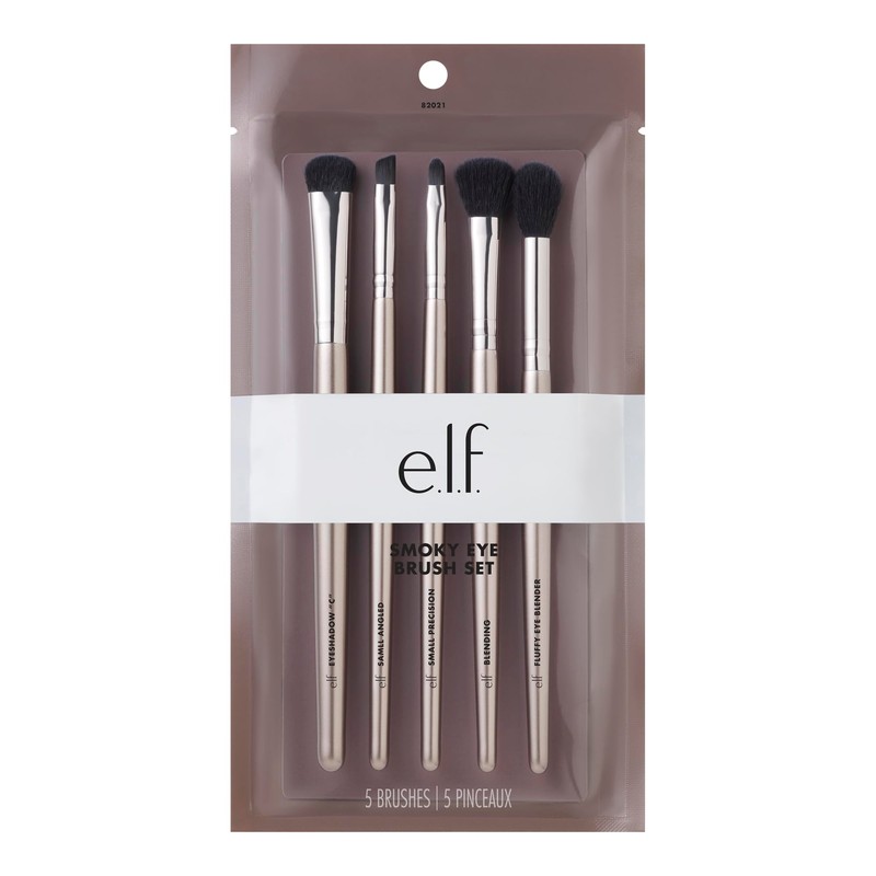 e.l.f. Cosmetics Kit 5 Brochas Smoky Eye Pelo Sintético
