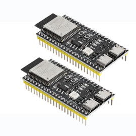 YEJMKJ 2 Pieces ESP32 S3 Development Board N8R8 ESP WROOM 32 S3 WiFi+Bluetooth Internet of Things Type-C Core HAT ESP32-S3 Cores Microcontroller Processor WiFi + Bluetooth MCU Module, Dual Type-C