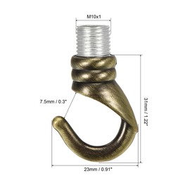 sourcing map Alloy Ceiling Hook Fixtures Accessories 23mmx31mm for Chandelier Ceiling Pendant Light Plate, Bronze