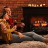 TURBRO Eternal Flame 30 in. WiFi Infrared Quartz Electric Fireplace
