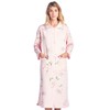 Casual Nights Women's Long Quilted Robe House Dress - Floral
