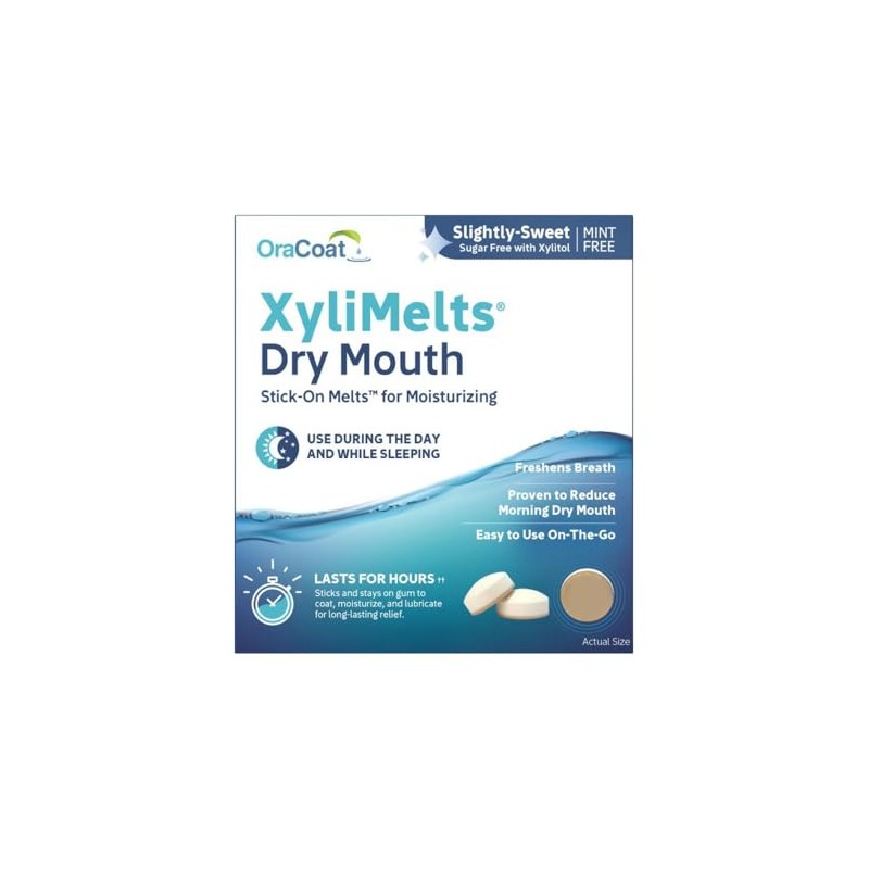 XyliMelts Discs for Dry Mouth, Mint Free 80 ea (Pack