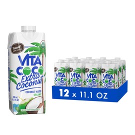 Vita Coco Organic Coconut Water, Extra Coconut | More "Coconutty Flavor" | Hydrating Electrolytes | Vital Nutrients | 11.1 Fl Oz (Pack of 12)