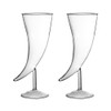 Creative Glass Horn-Shaped Goblet Glasses for Cocktails, Set of 2,