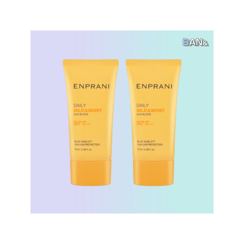 Enprani 엔프라니 선크림 데일리 선블록 70ml X2개 4중선쉴드 썬크림 Enprani