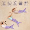 ZoneYan Flannel Mermaid Blanket 145 x 55 cm, Mermaid Blanket