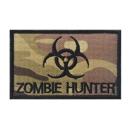 PHOENIX IKKI Zombie Hunter Zombie Hunter Zombie Killer Zombie Killer Biohazard Embroidered Tactical Patch Patch Applique Velcro Hunter
