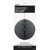 Black Solid Honeycomb Ball - 8" (1 Count) - Premium