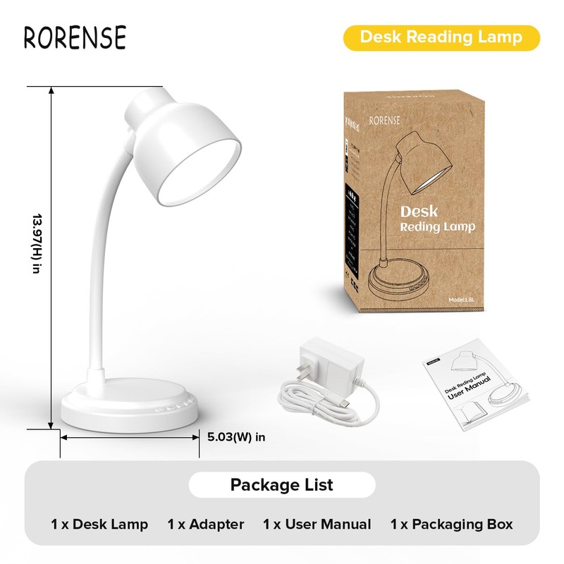 RORENSE LED Desk Lamp with 96 LEDs,High lumens Table lamp