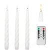 AFINETH Flameless Taper Candles with 3D Wick, 9.6" Real Wax