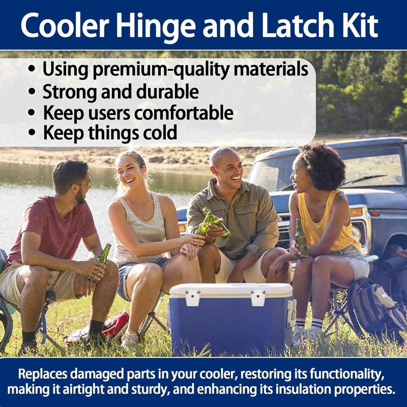 Goktvai Cooler Hinges Replacement Kit, Camping Accessories for Igloo Including