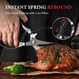 Emojoy All-Metal Kitchen Poultry Shears with Titanium Coated Blades