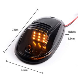 PIT66 5PCS Roof Cab LED lights Smoked Compatible with Universal many pickup trucks, 4x4s, off-road vehicles, RVs and SUVs Marker Running Lamp