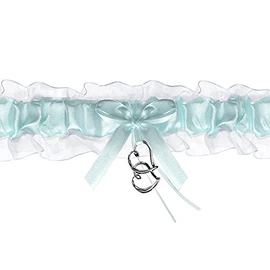 Strumpfband Satin hellblau für die Braut - Hochzeit