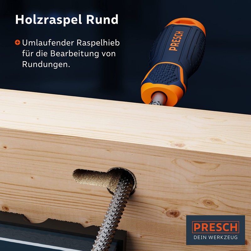 PRESCH Wood Rasp Set 3 Pieces – High Quality Wooden