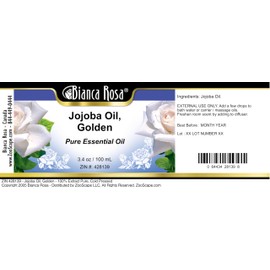 Bianca Rosa Jojoba Oil, Golden - 100% Pure, Cold Pressed (3.40 fl oz, ZIN: 428139) - 3 Pack