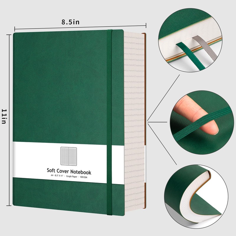 AHGXG Graph Paper Notebook - Grid Paper Notebook Large A4