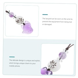 BIUDECO Cute Fox Pendant Phone Charm for Women Kawaii Crystal Keychain Strap Versatile Decoration for Bags and Phones Easy Attach Detach Design Loved Ones