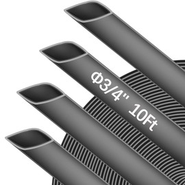 Pointool 3/4 Inch Waterproof Heat Shrink Tubing - 3:1 Marine Heat Shrink Tube with Adhesive Lined, 10 Feet Wire Shrink Wrap Electrical Heat Shrink Wrap Tubing Assortment for Wires, Black