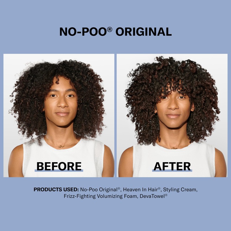DevaCurl No-Poo Original Non-Lathering Cleanser for Rich Moisture, Fresh Rose,
