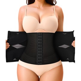 LODAY Waist Trainer for Women Corset Shapewear Tummy Control Body Shaper Waist Cincher(Black,X-Large)