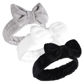 VICASKY 3 Pcs Spa Headbands for Women Elastic Facial Hairbands Skin Friendly Design for Makeup Sports Yoga Includes Grey Colors